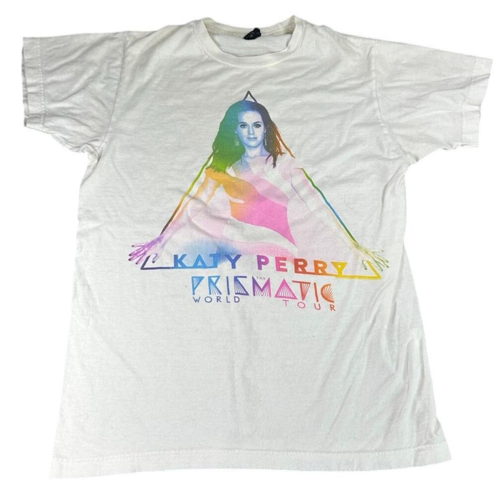 Katy Perry The Prismatic World Tour- Size Small- Cotton Tour- Pre Shrunk- white